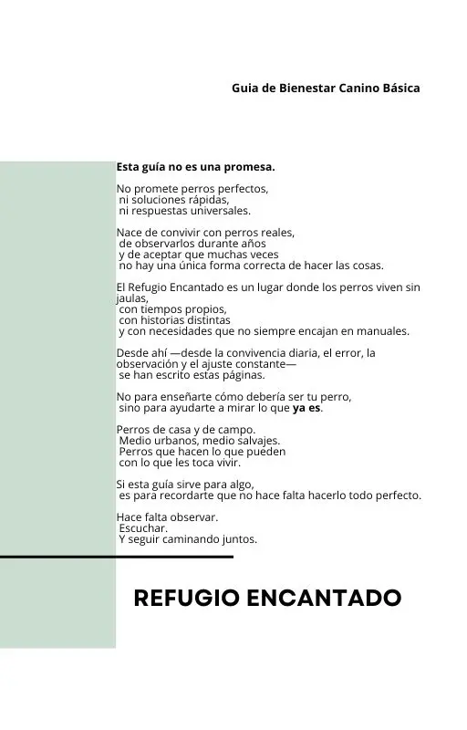 Guía de Bienestar Canino Básico